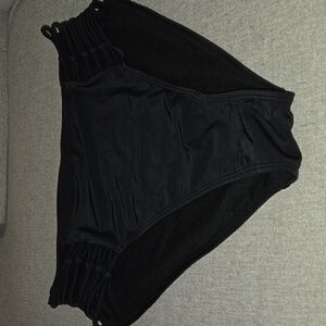 high waist black bikini bottom